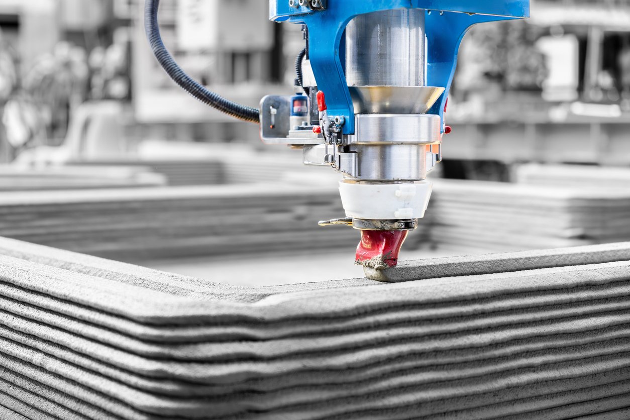 3D printing using concrete