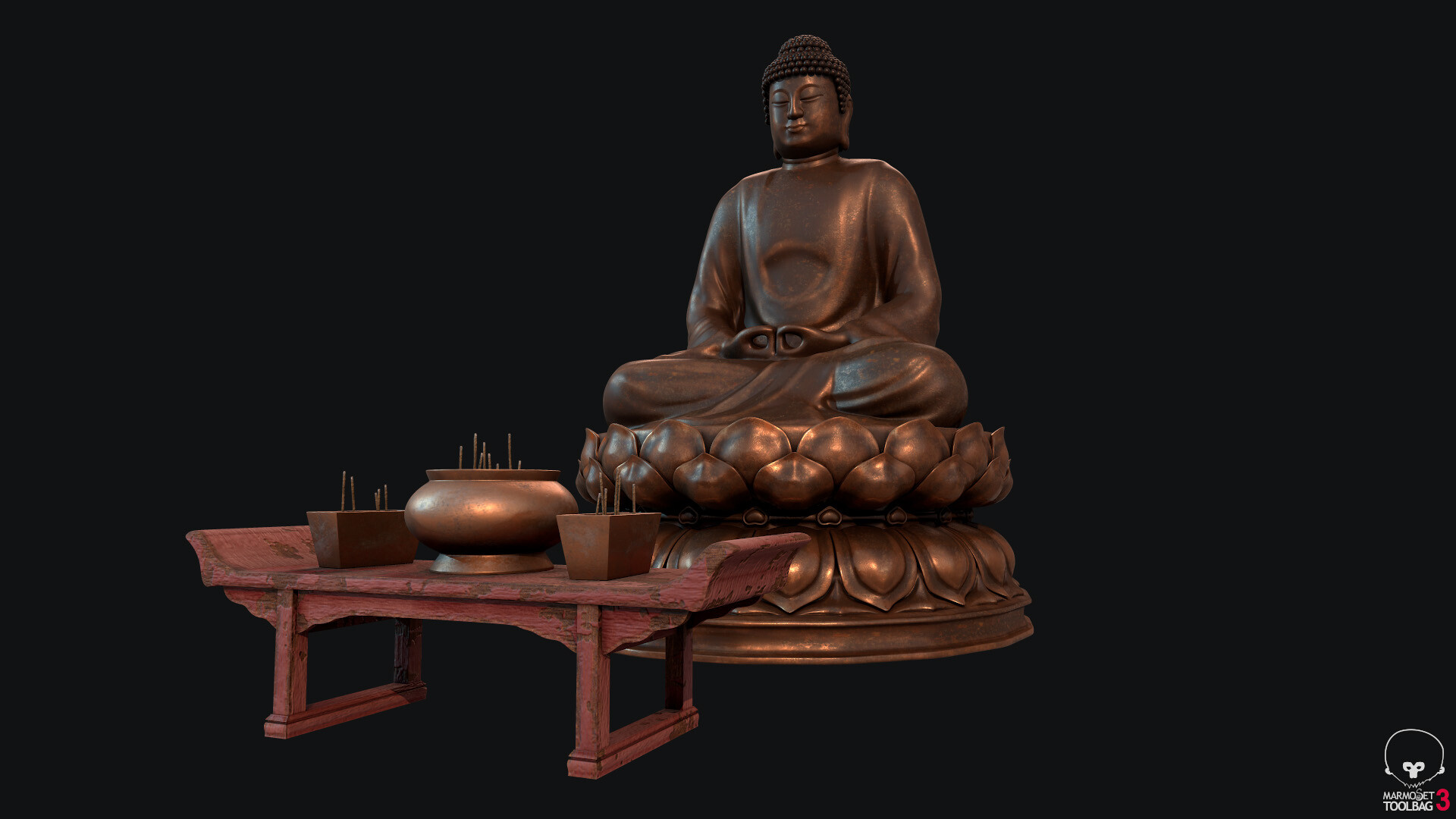 Modèle 3D de Bouddha