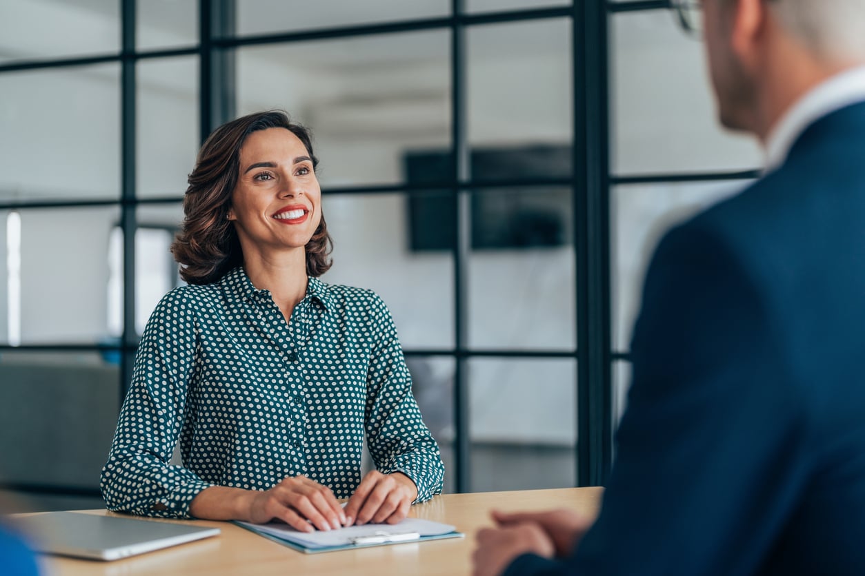 Candidate during a job interview