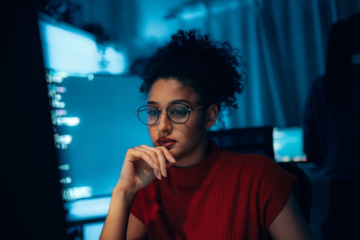 Young cybersecurity professional