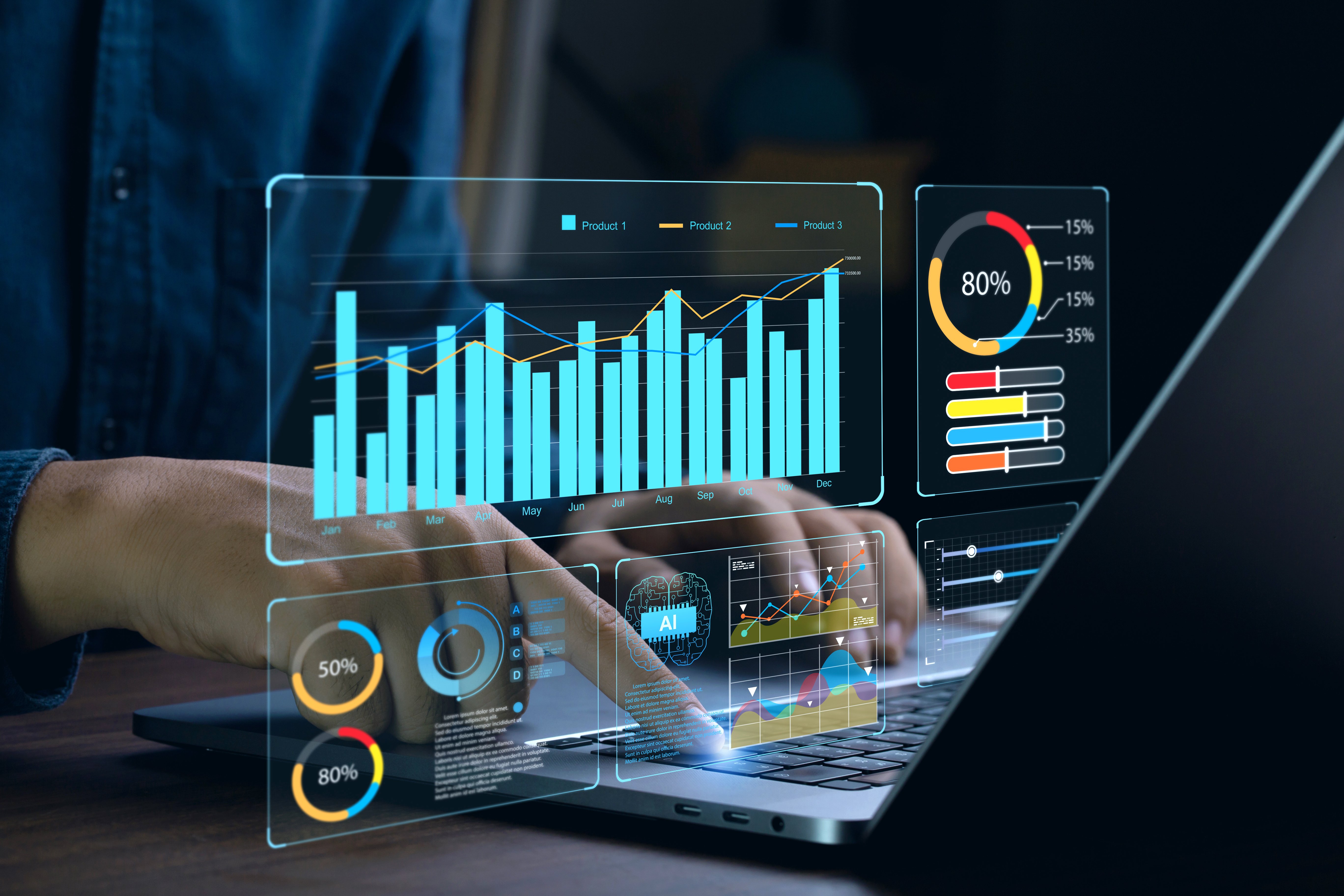 Illustration of analytics dashboard